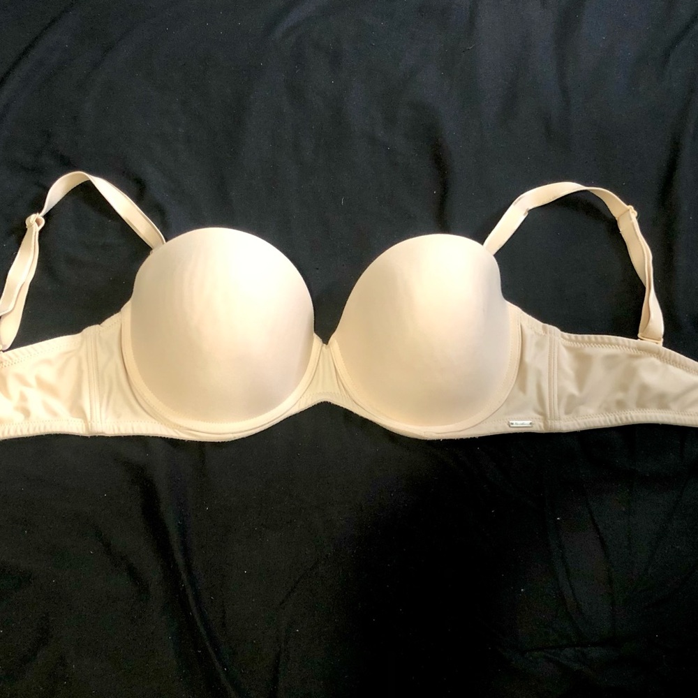 La Vie En Rose Crean/Beige Push-Up Balconette Bra with Underwire